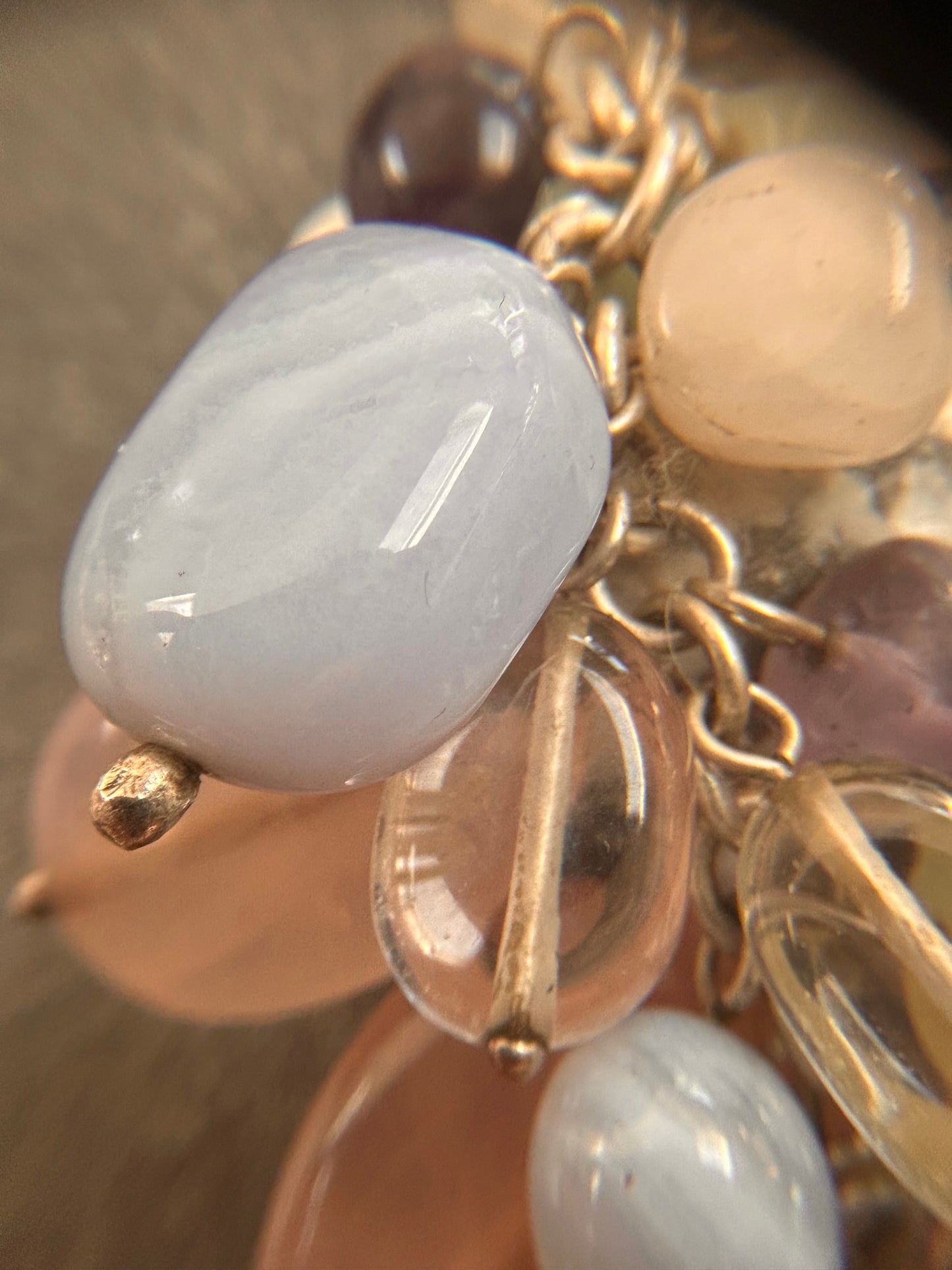 Unique vintage Multi-Gemstone and Sterling Silver Bracelet