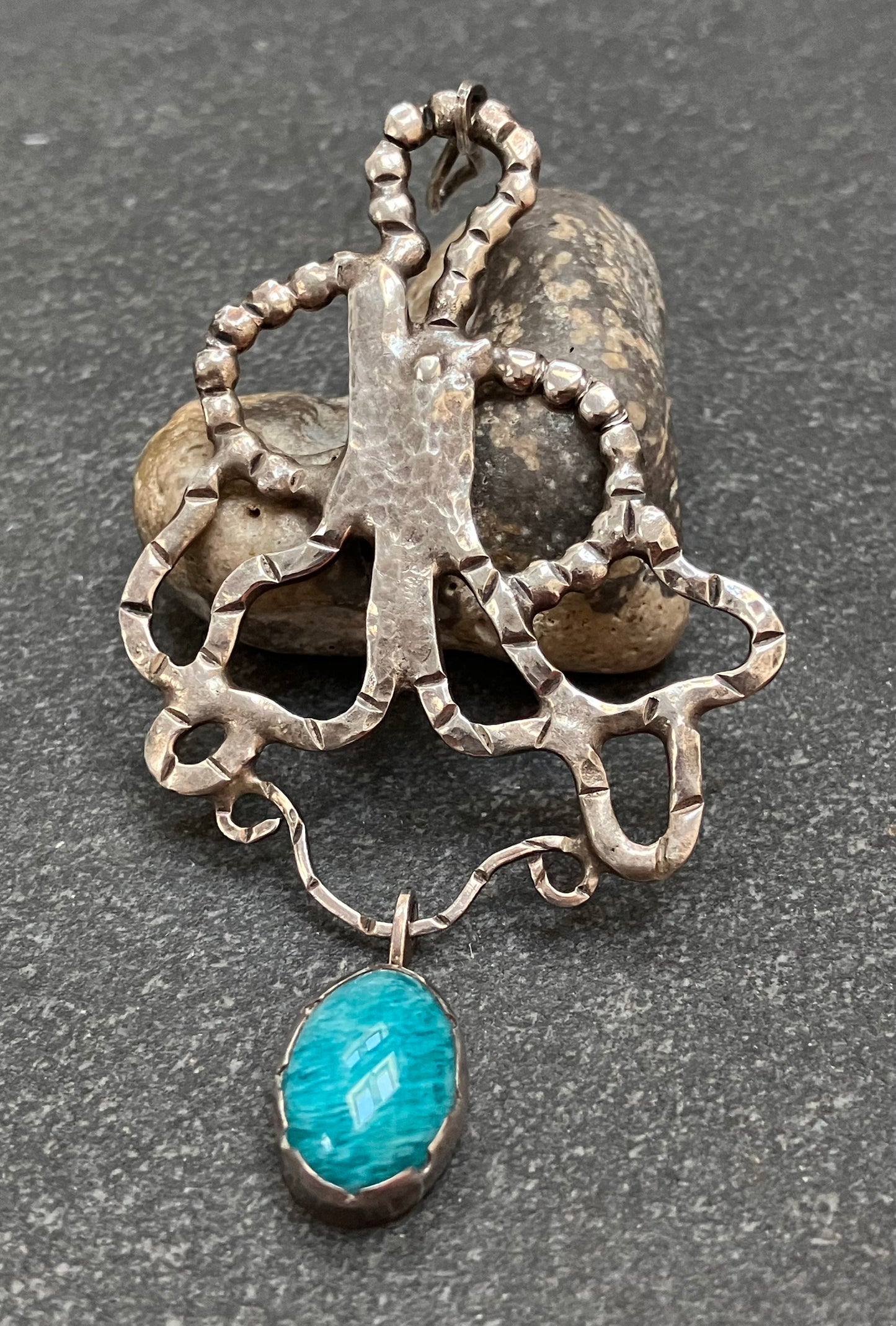 Artisan ‘one off’ handmade amazonite pendant