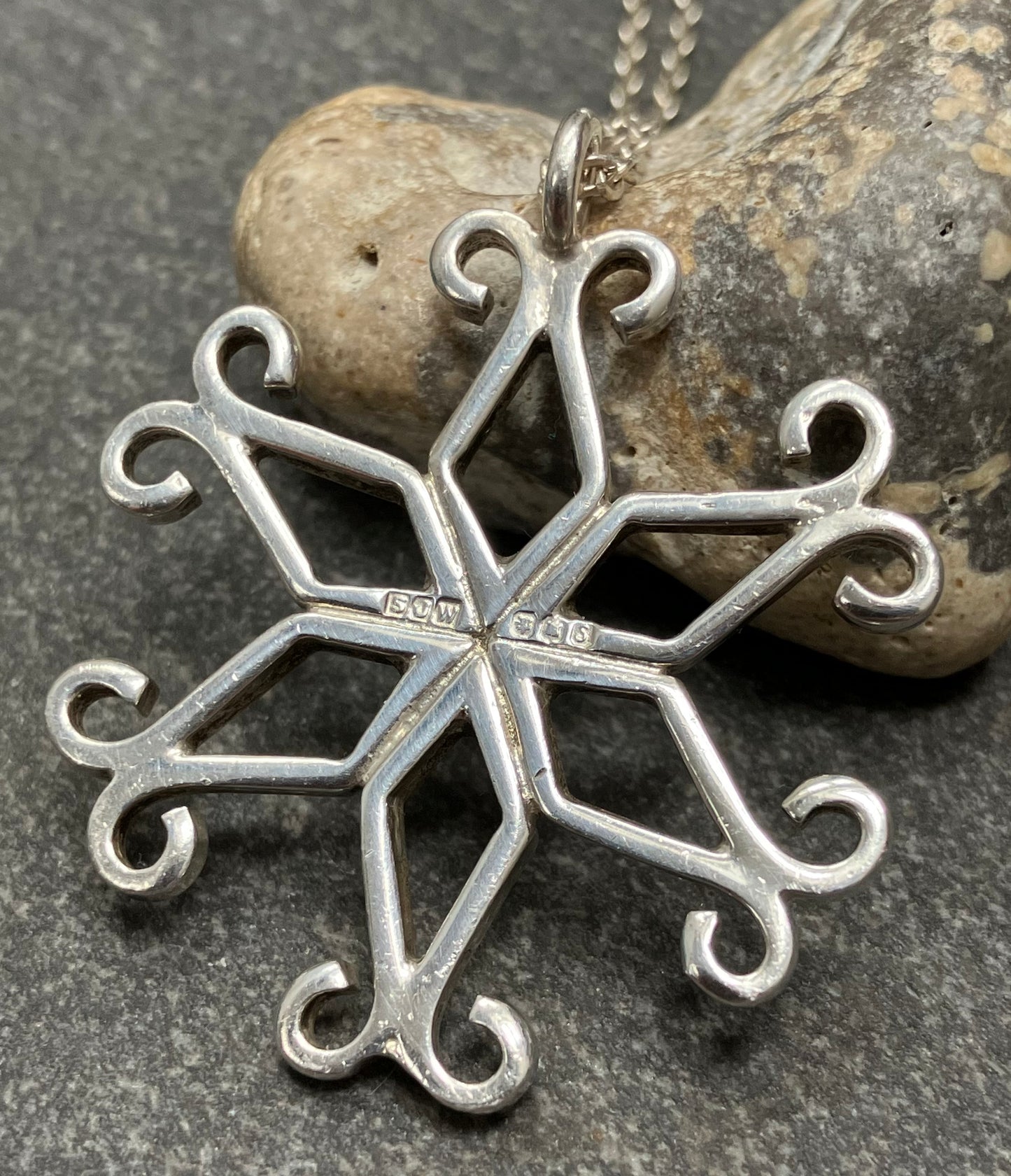 Vintage sterling silver star pendant. 1993