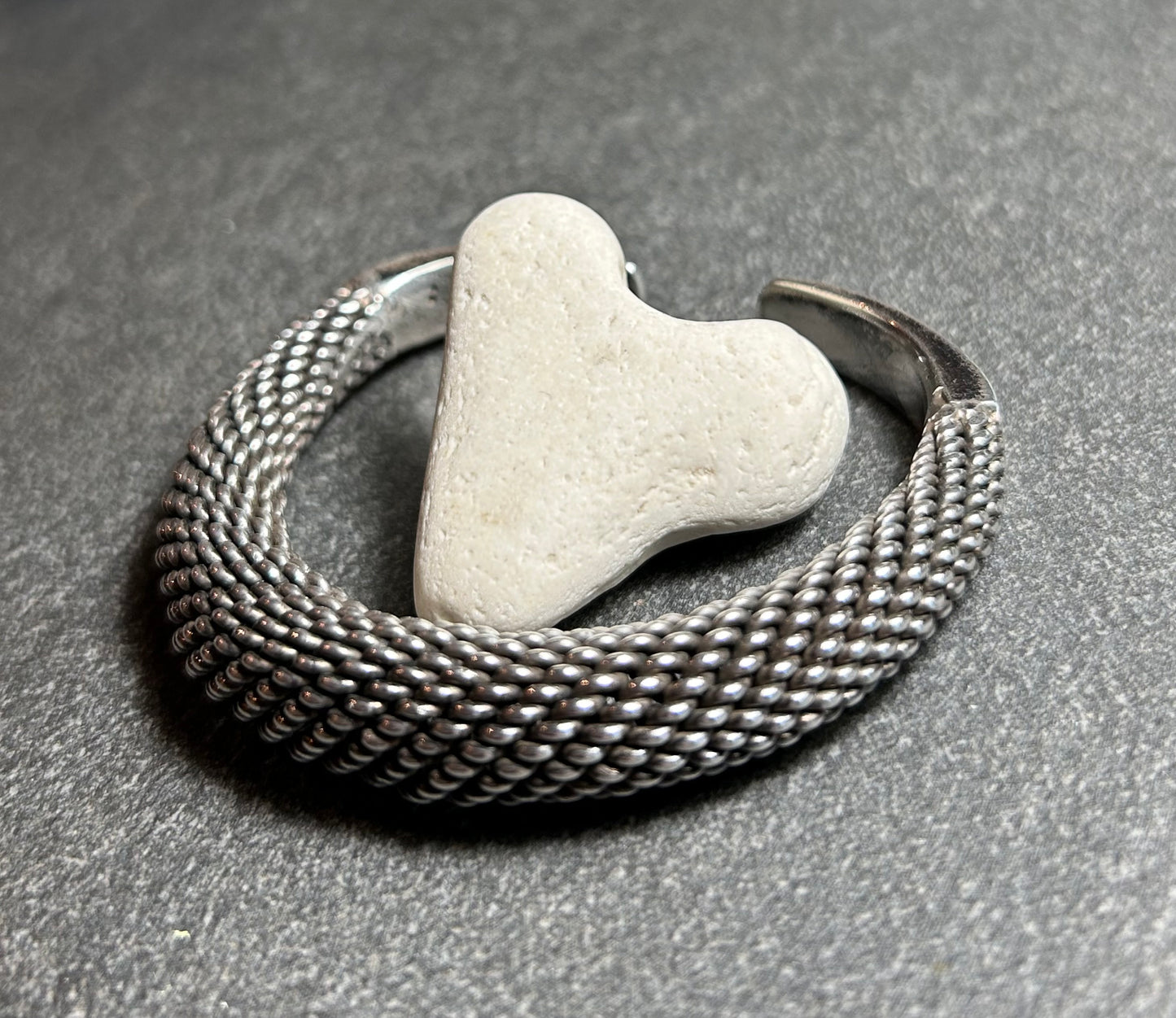 Exceptional twisted vintage sterling silver bracelet