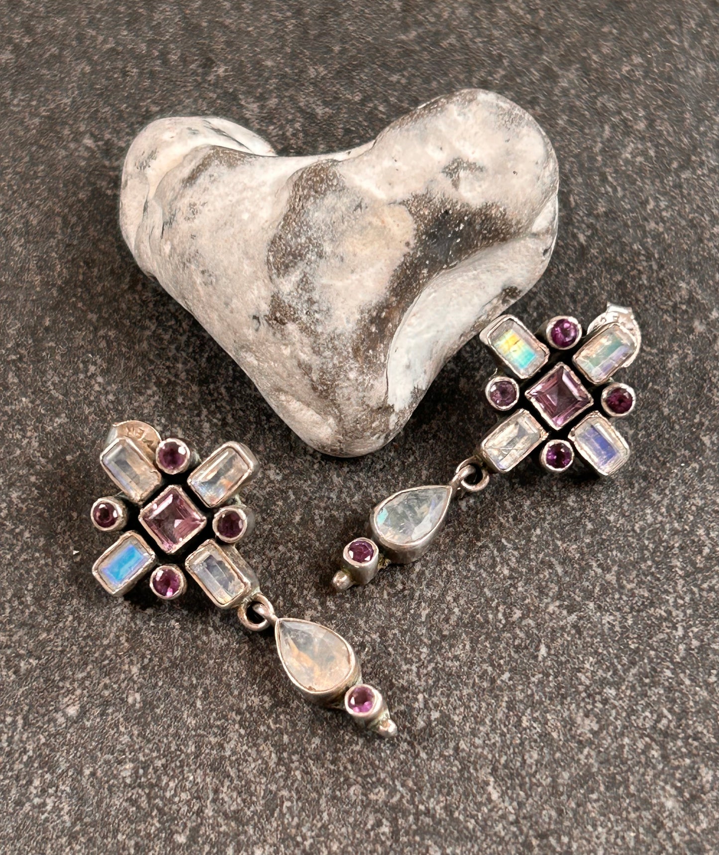 These vintage sterling silver earrings are a truly elegant statement