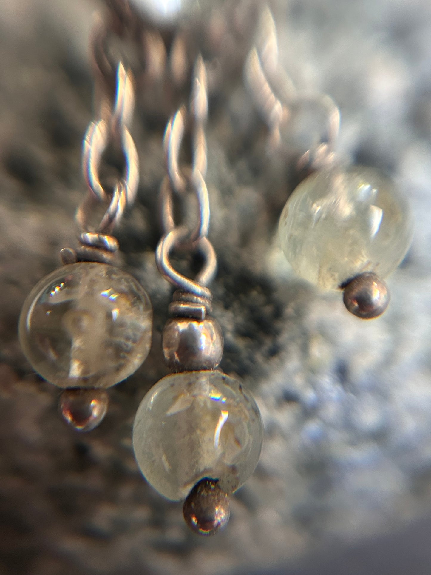 Elegant vintage sterling silver earrings