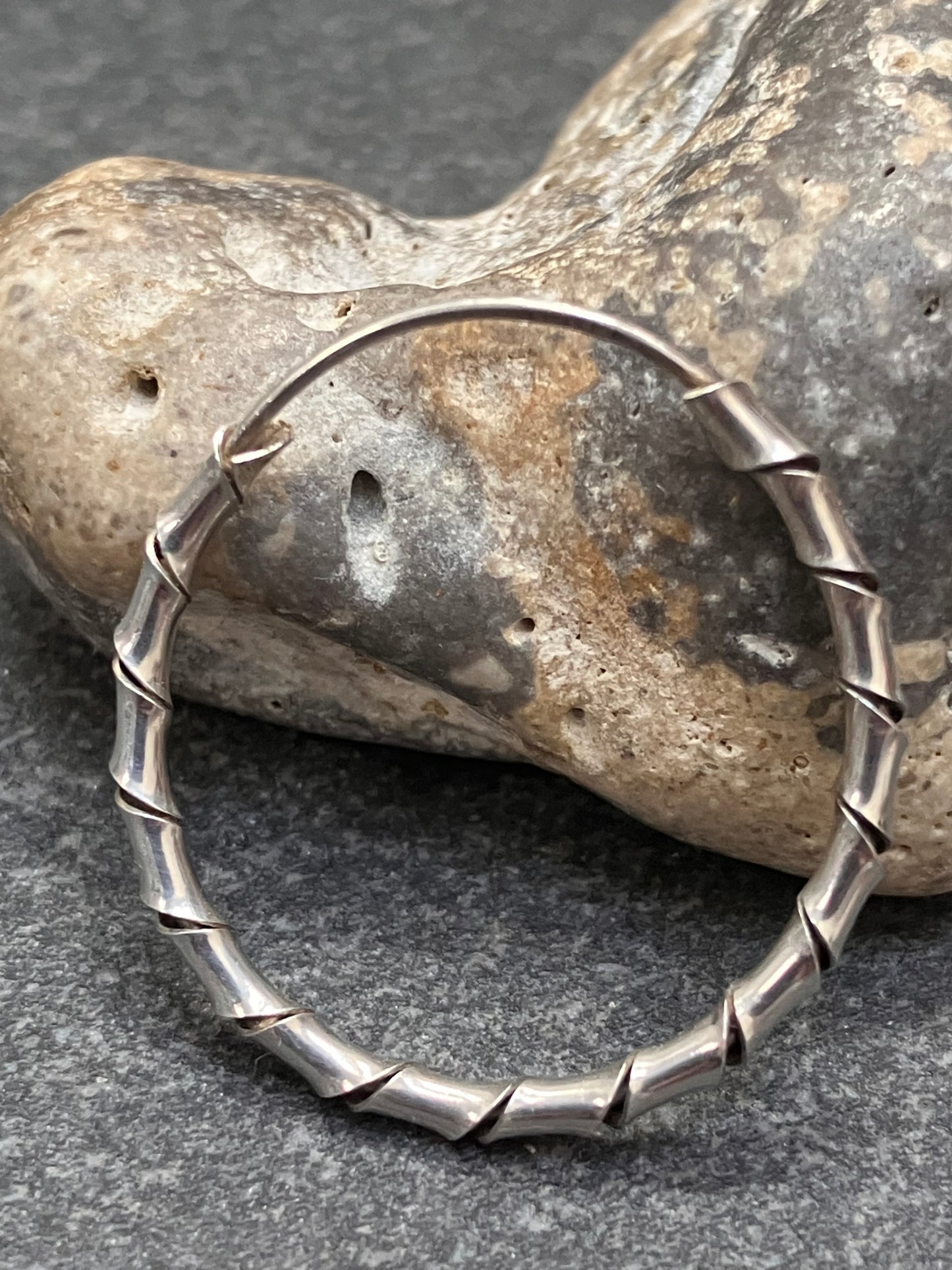 Vintage sterling silver hoops