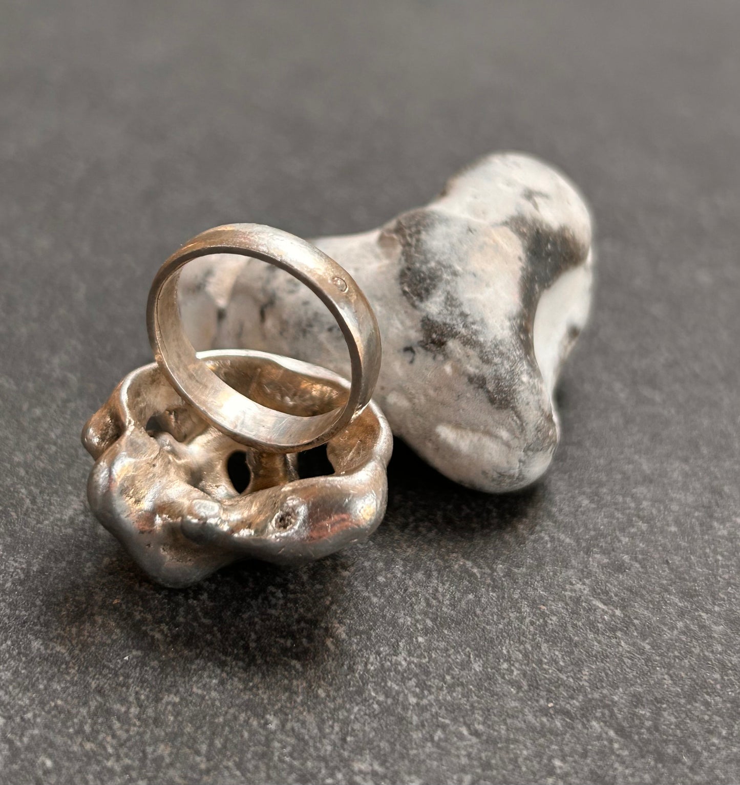 Amazing statement heavy vintage sterling silver ring