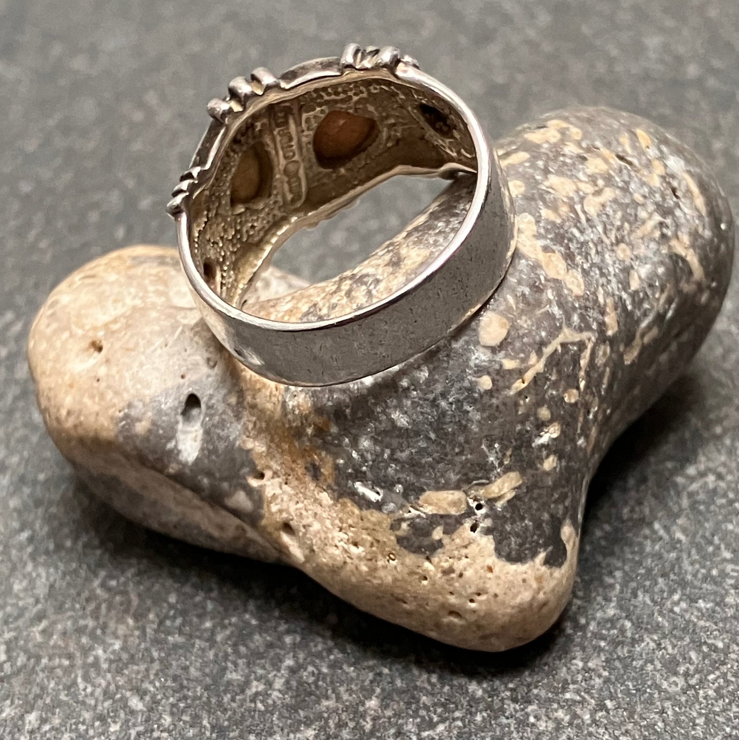 Wonderful vintage sterling silver and 12k gold and rose gold leaf ring. Made by Coleman &Co Black Hills.