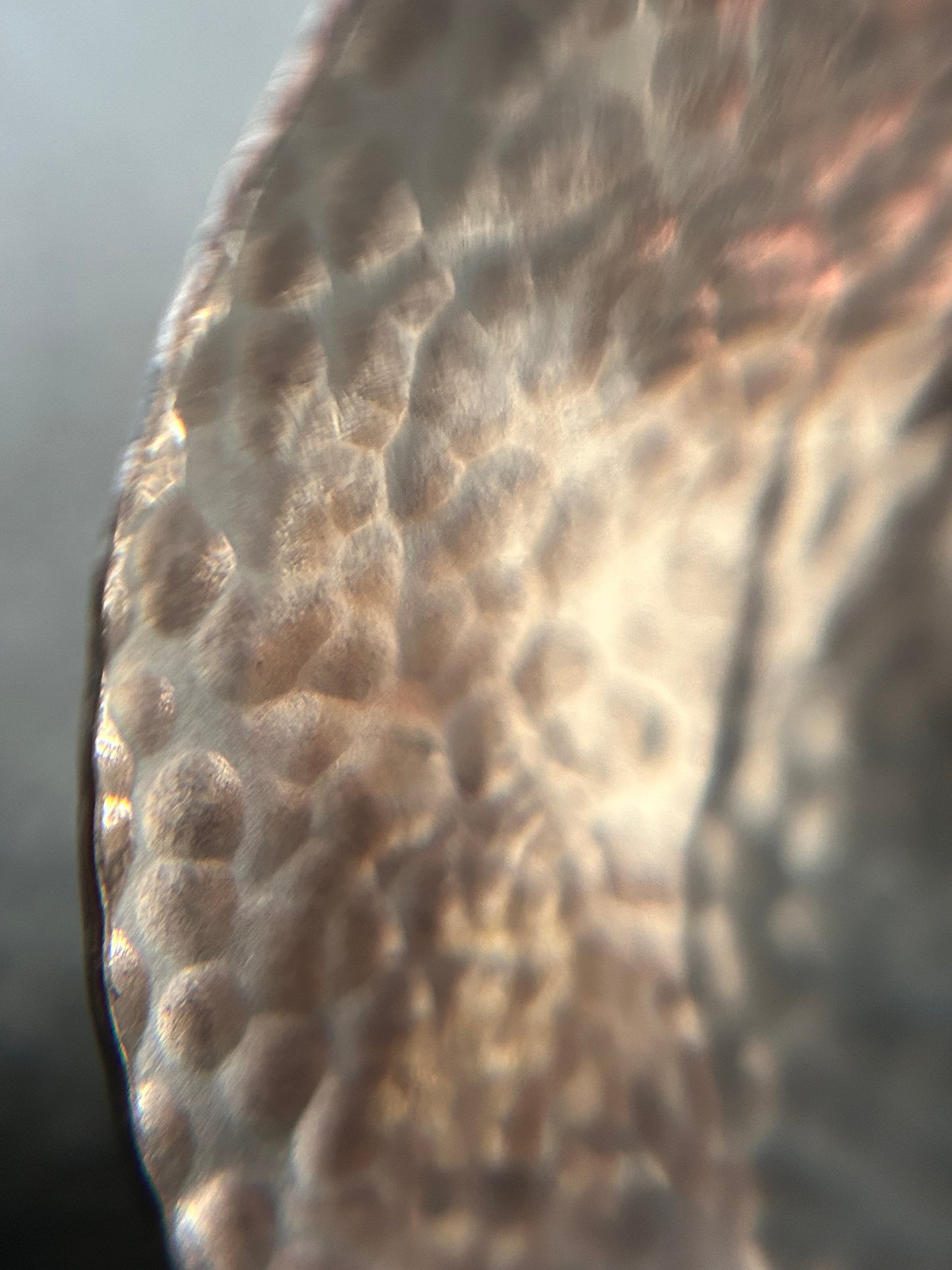 A striking pair of artisan-made vintage sterling silver earrings