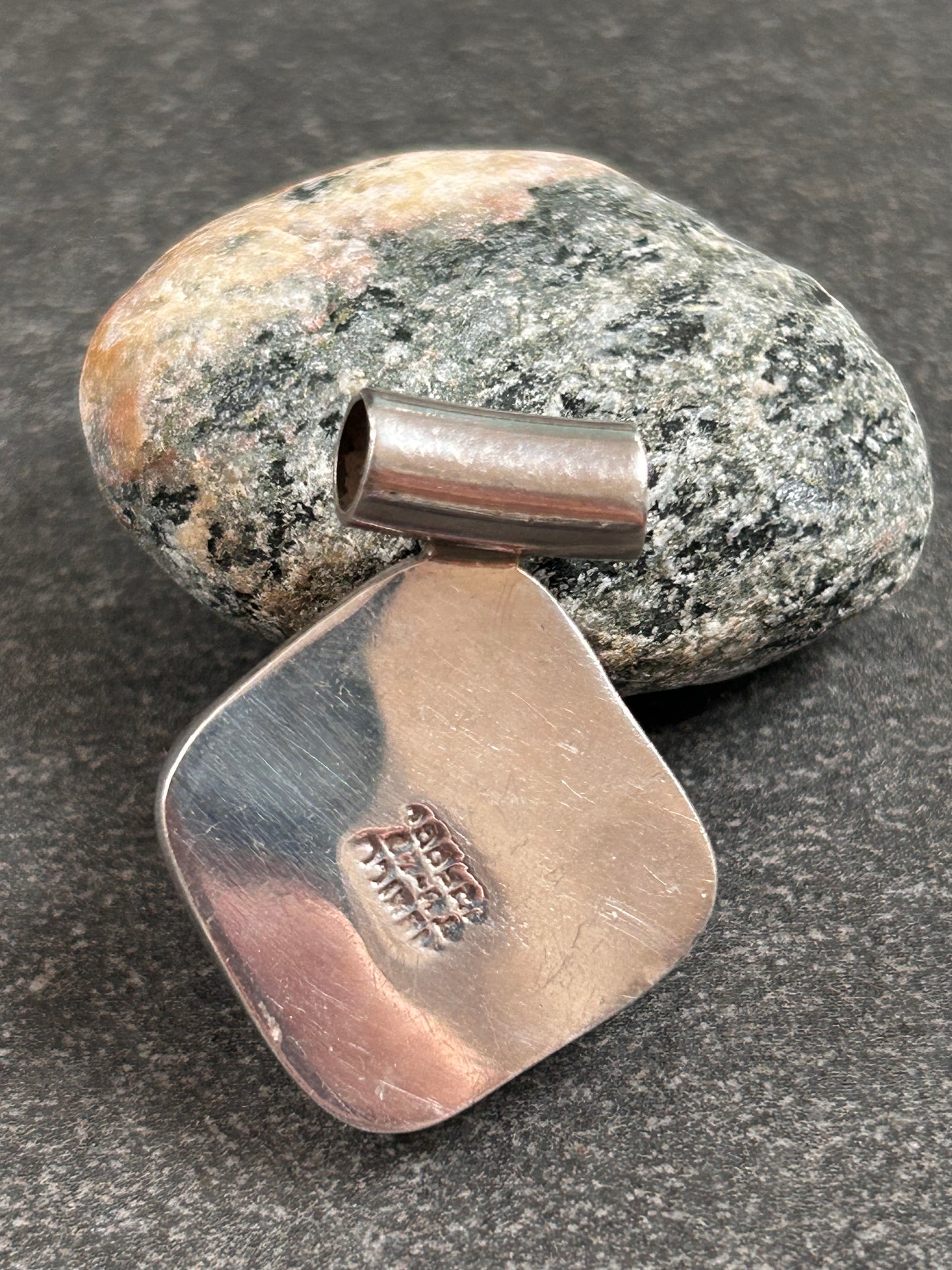 Vintage Sterling Silver Dichroic Glass Pendant – Mexico