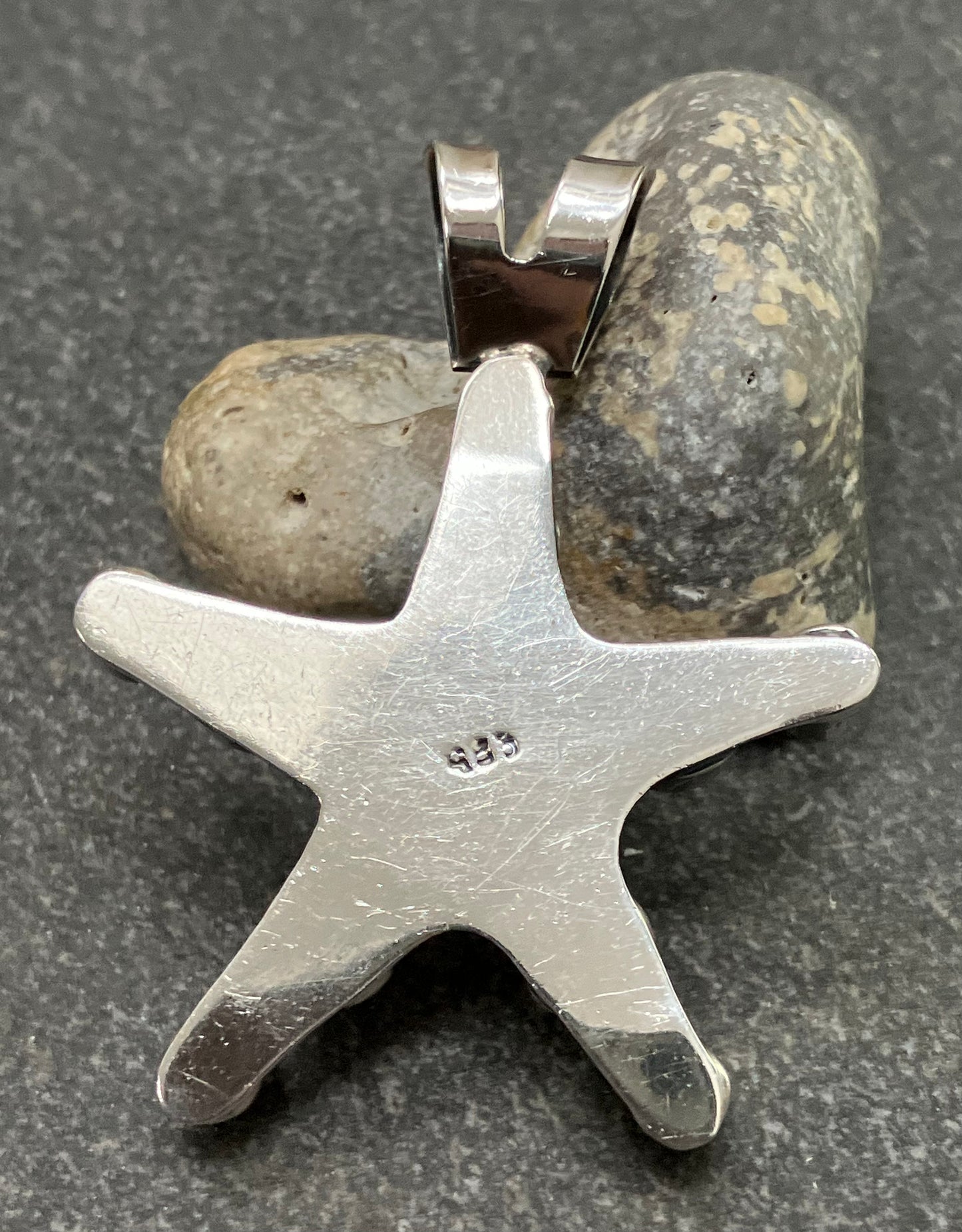 Vintage sterling silver statement star pendant