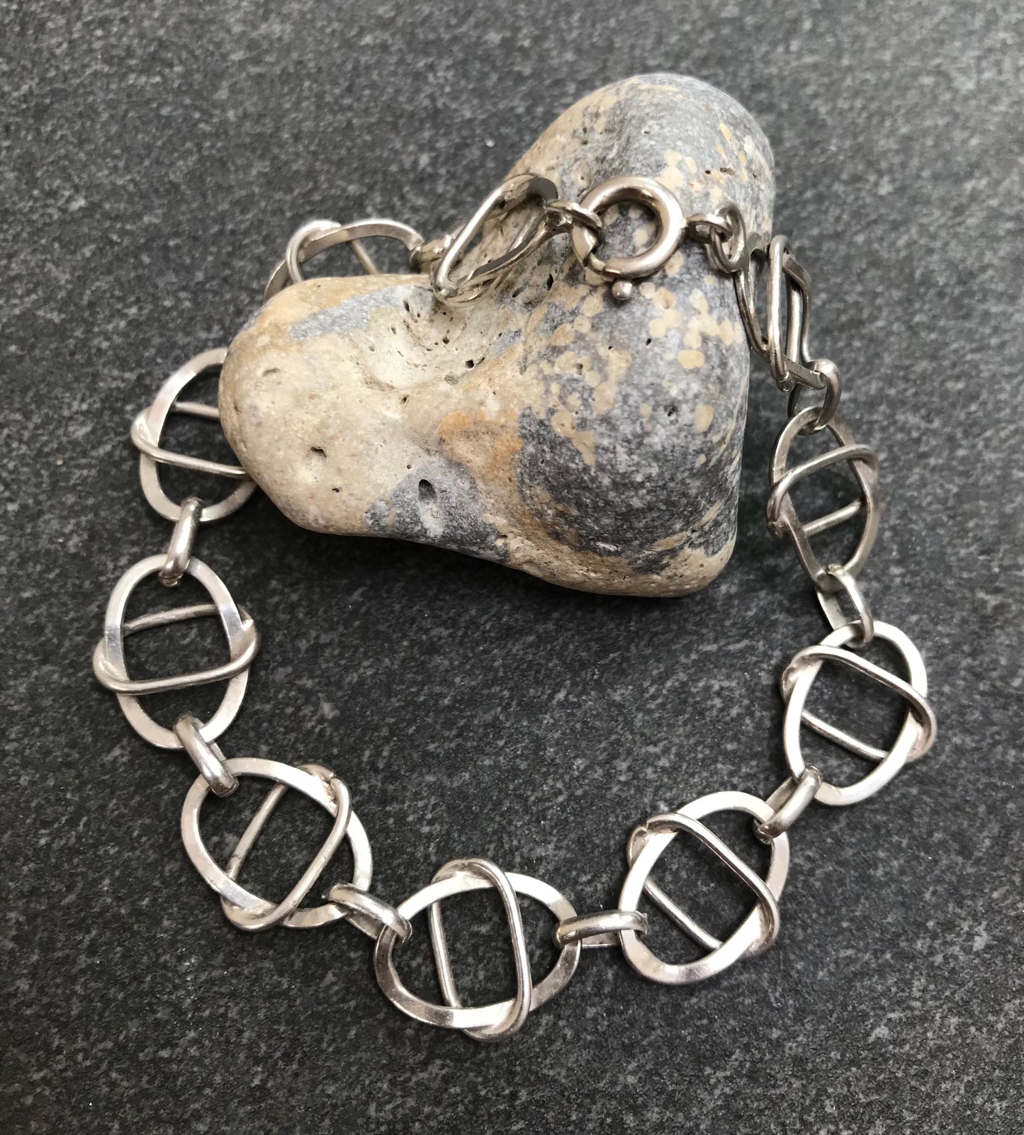 Delicate vintage sterling silver bracelet.