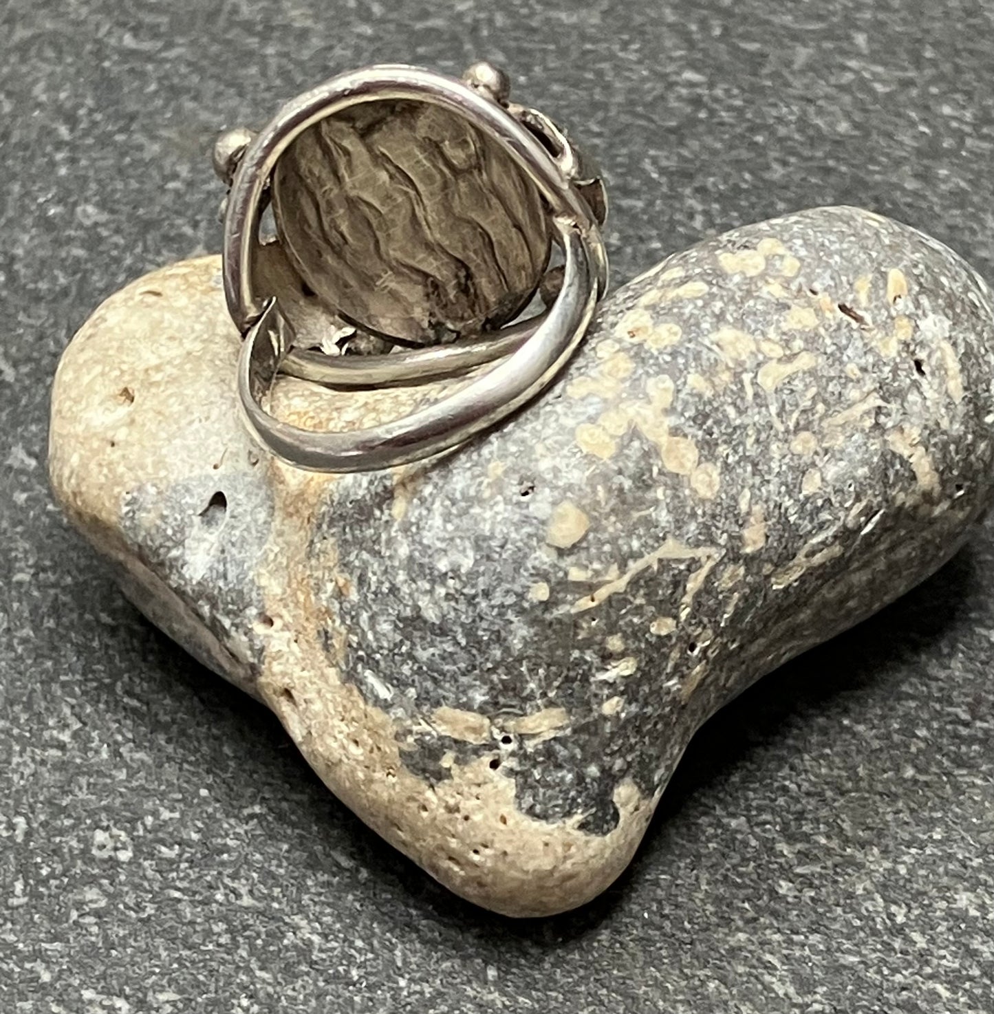 Vintage Laurits Jensen fish ring (Copenhagen, Denmark).