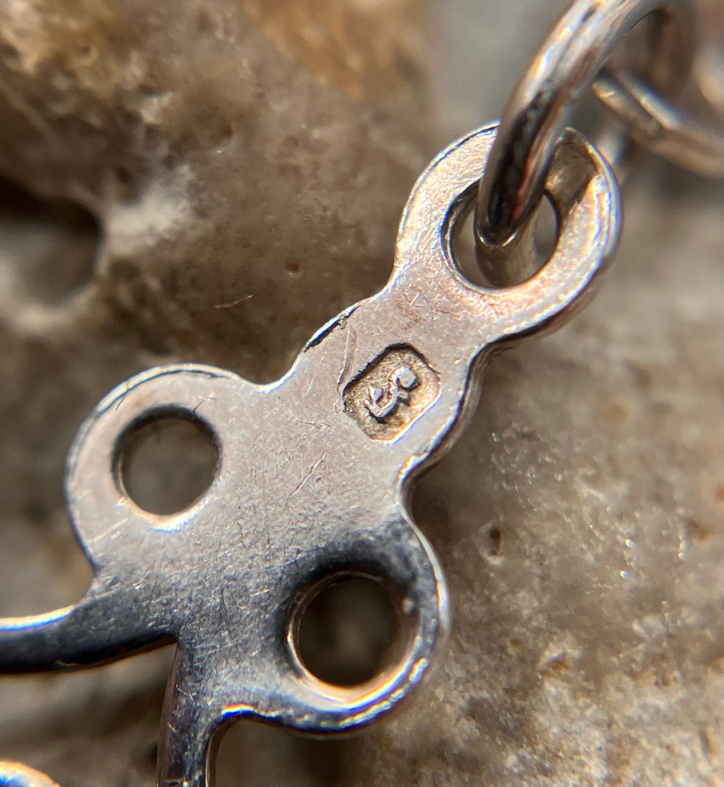 Delicate vintage sterling silver earrings.