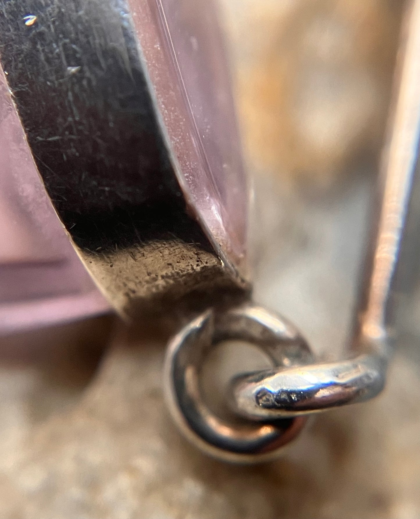 Vintage sterling silver and amethyst pendant.