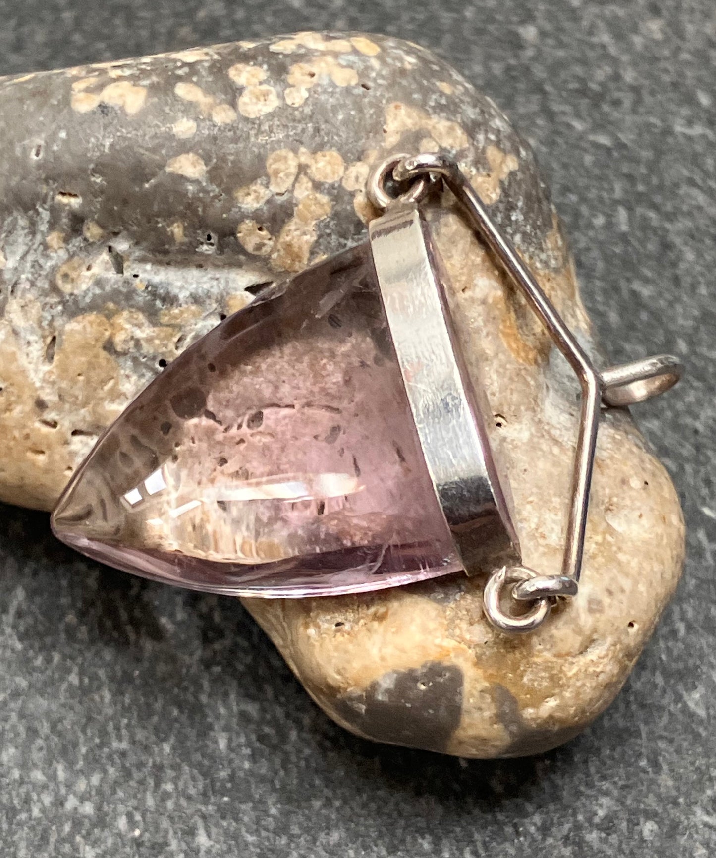 Vintage sterling silver and amethyst pendant.