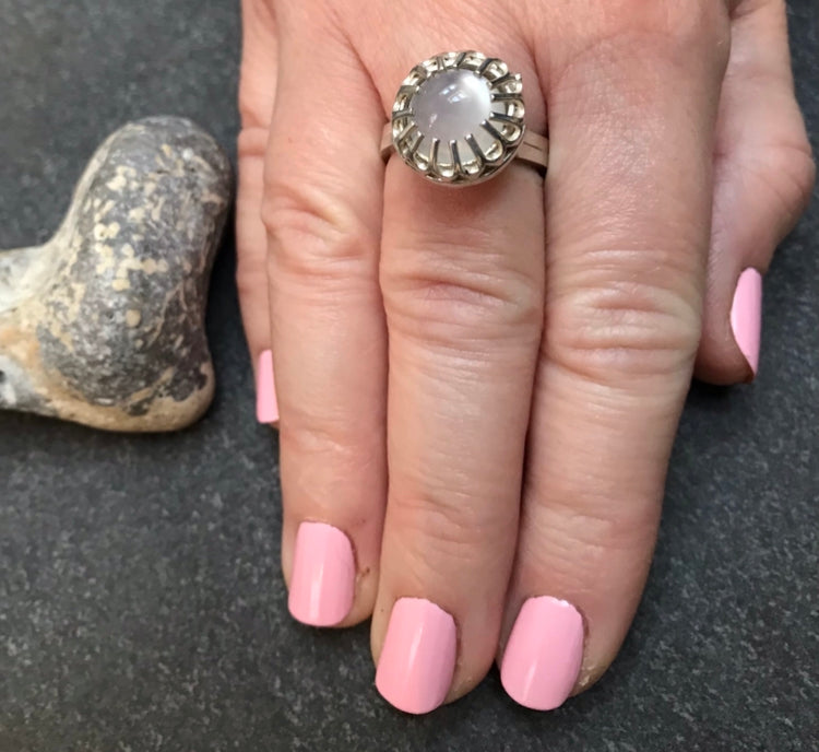 Vintage sterling silver handmade artisan ring.1979