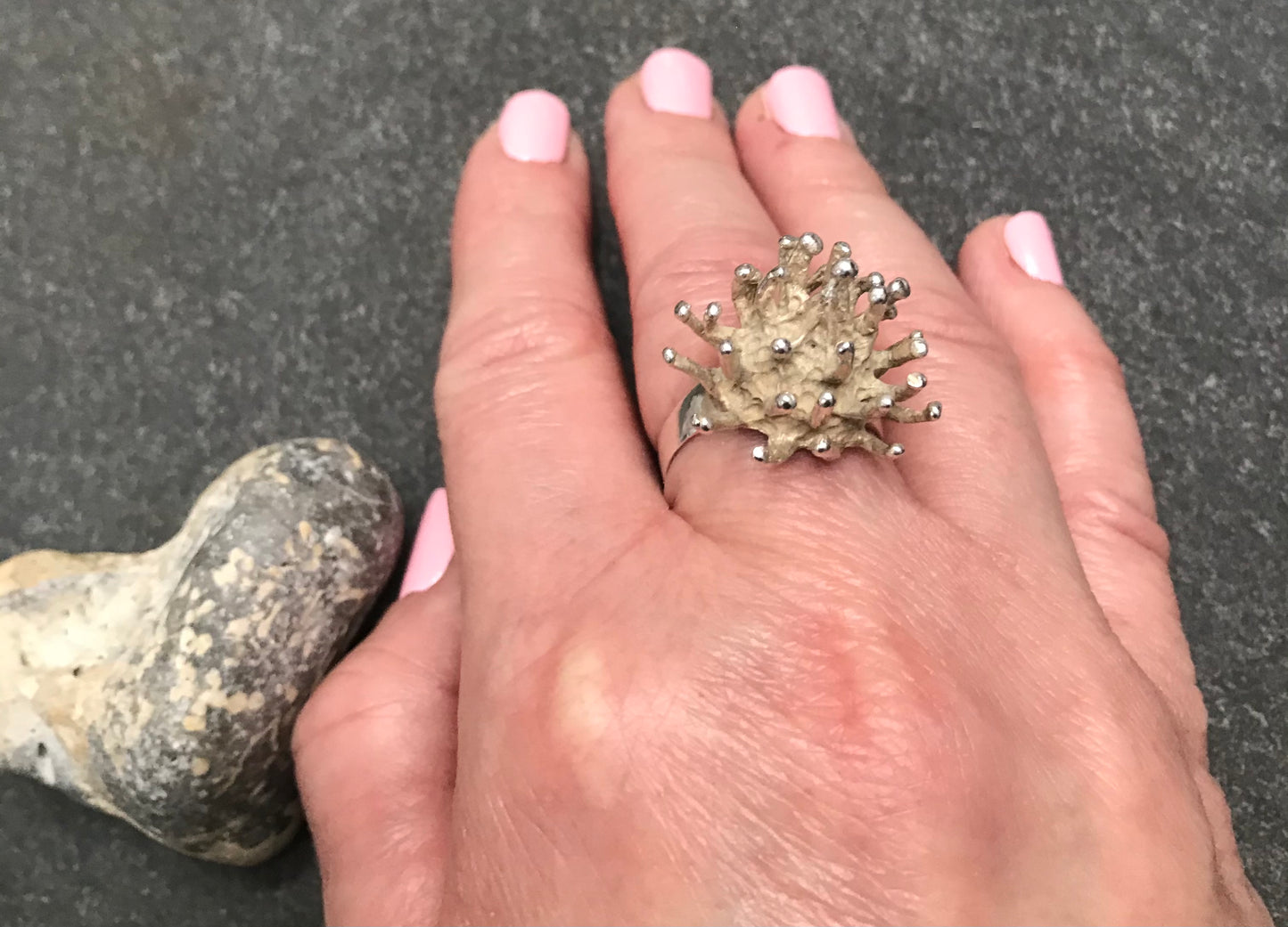 Super statement artisan vintage sterling silver ring. 2004