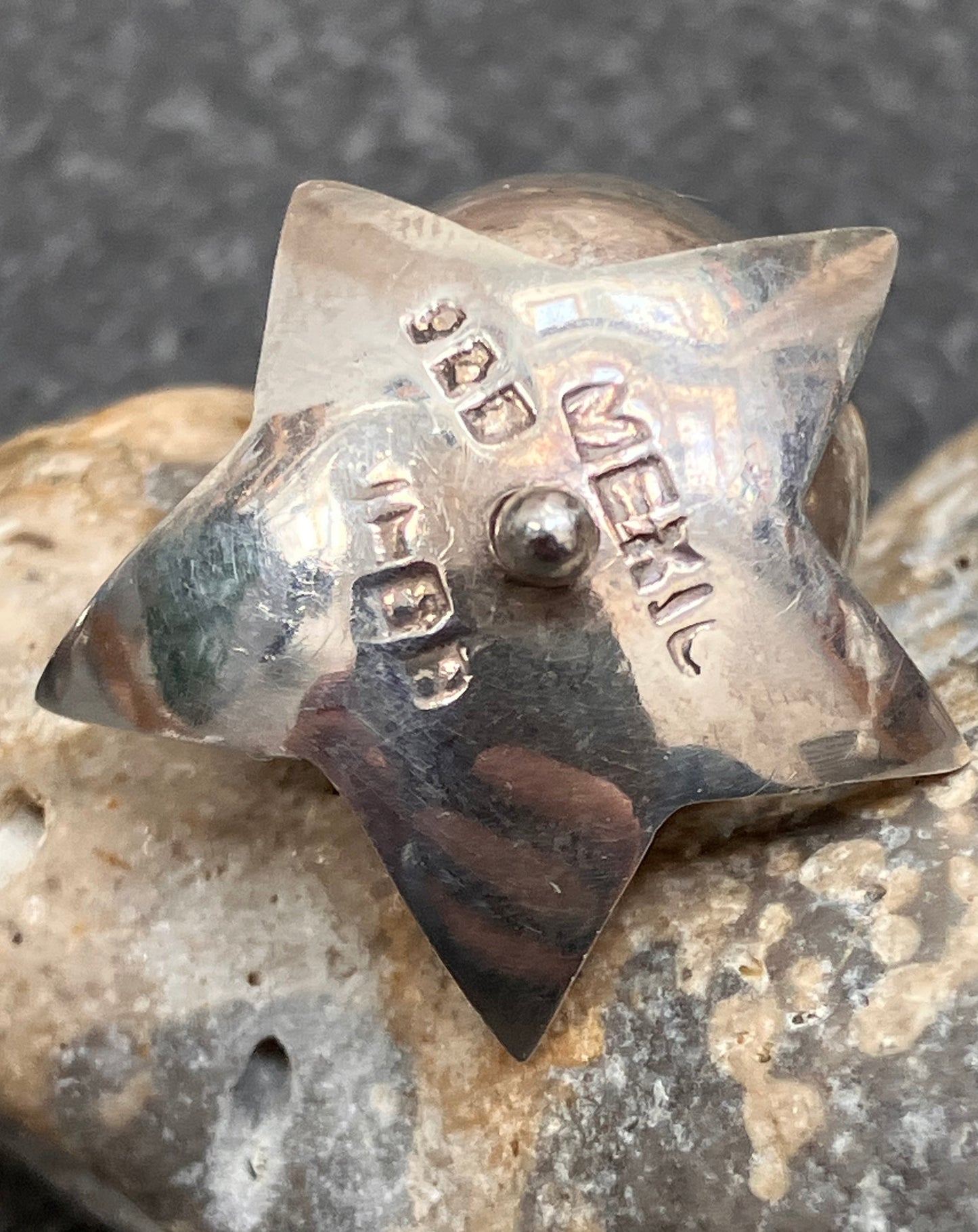 Statement vintage sterling silver Mexican earrings.