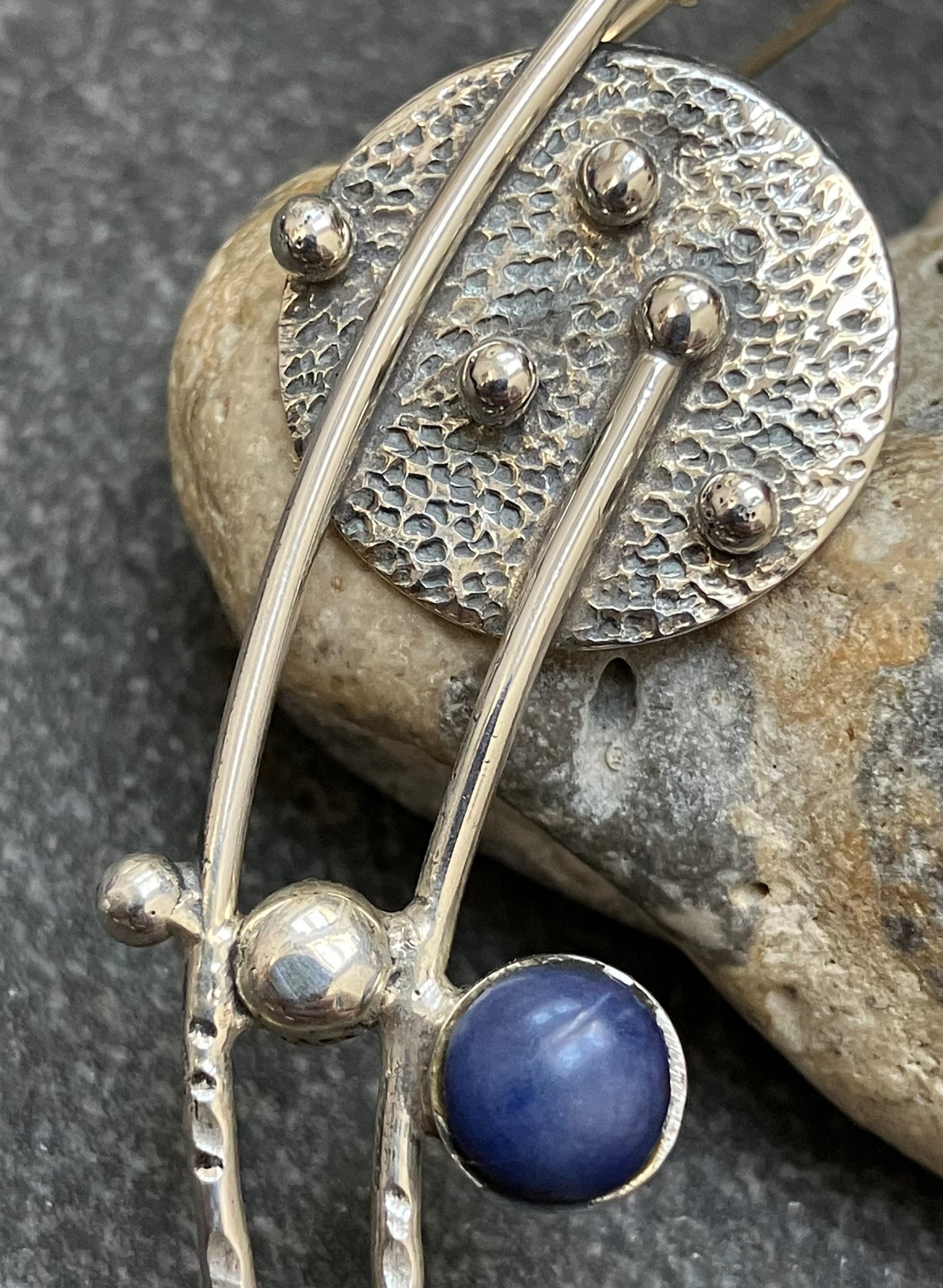 Artisan vintage sterling silver earrings