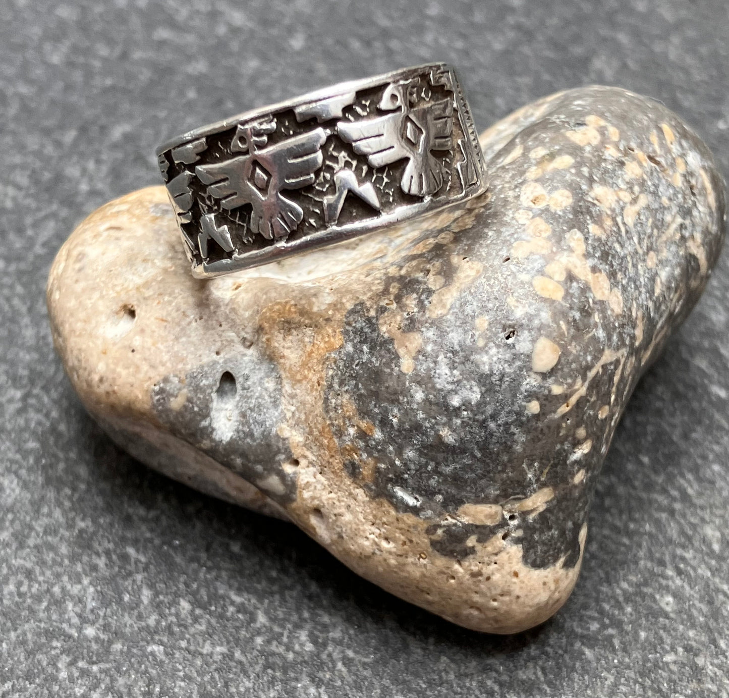 Vintage sterling silver Native American ‘Thunderbird’ ring.