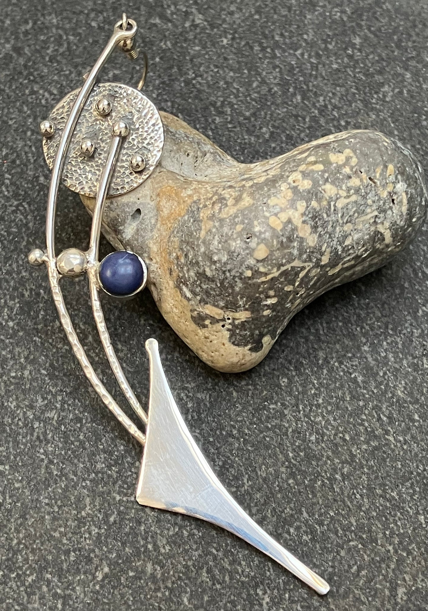 Artisan vintage sterling silver earrings