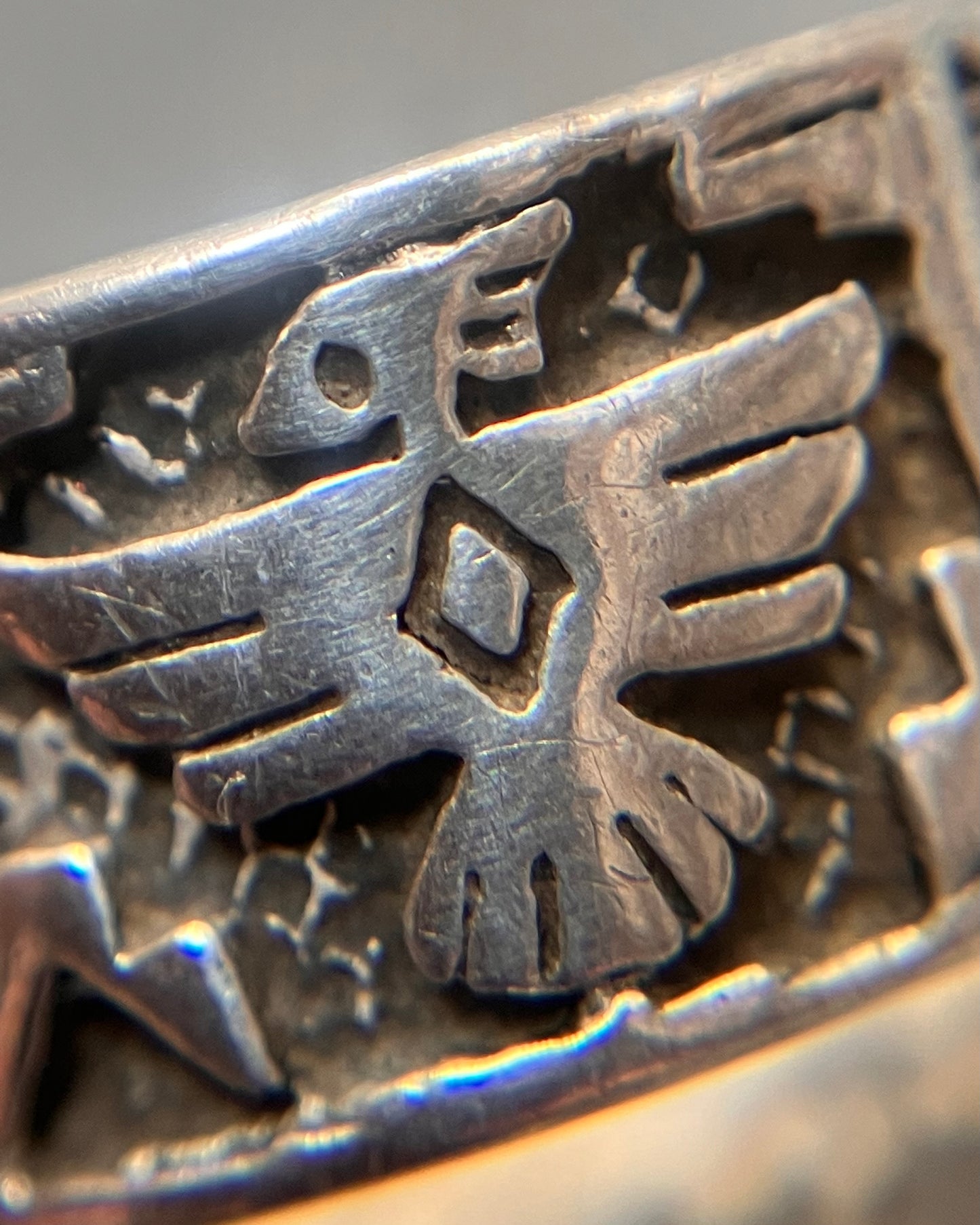 Vintage sterling silver Native American ‘Thunderbird’ ring.